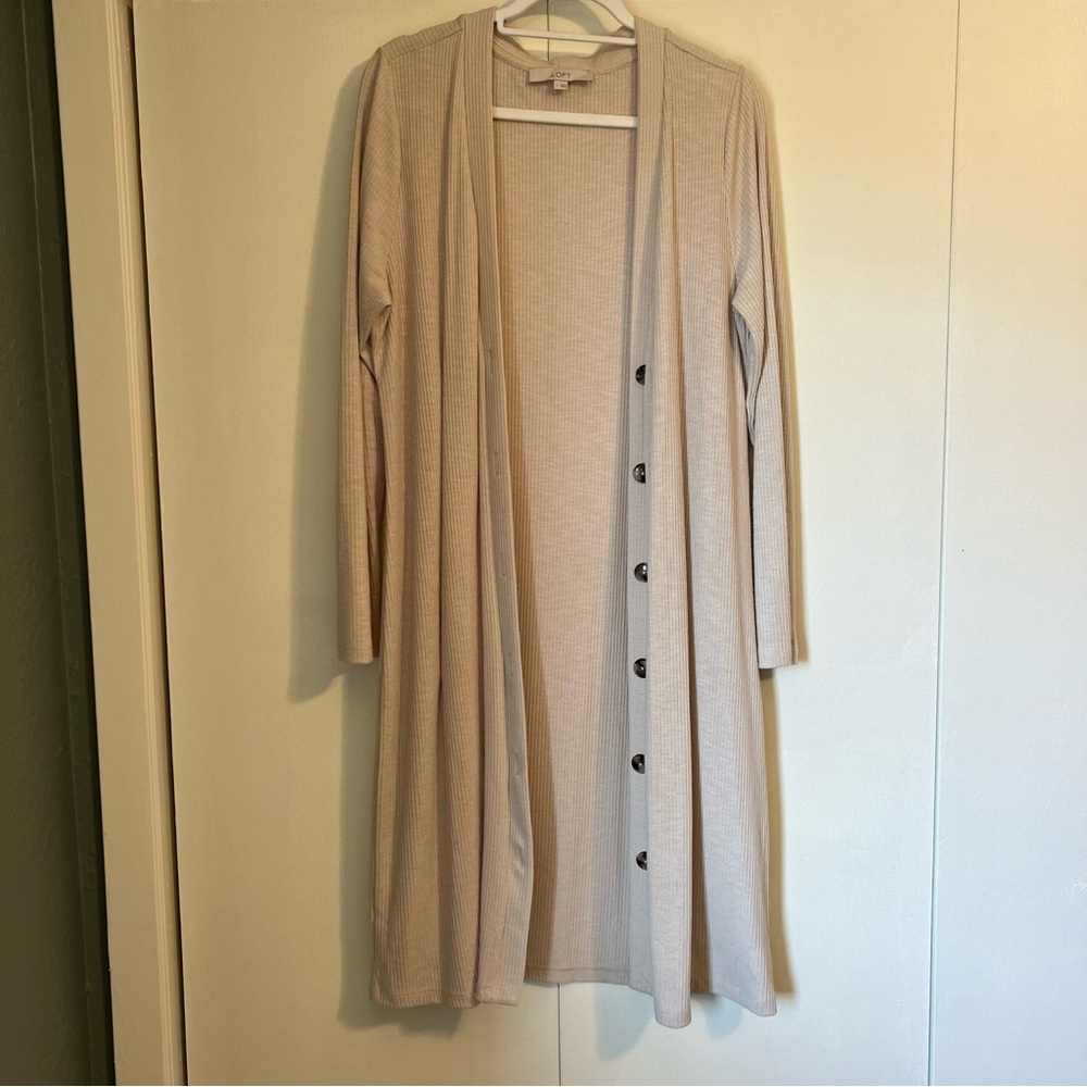 LOFT ribbed cardigan